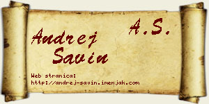 Andrej Savin vizit kartica